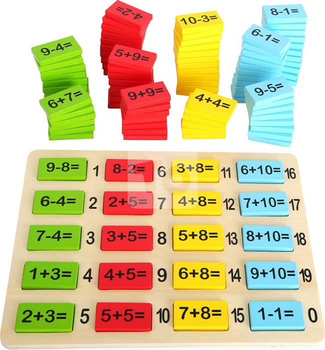 Math Tiles for Learning Addition and Subtracting Number Fun Early Educational Toy