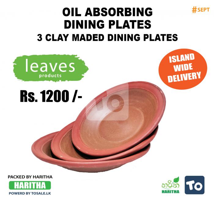 Clay dining plates - Oil Absorbing Clay Plates Sri lanka