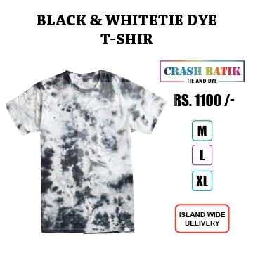 Black and White Tie Dye T-Shirt