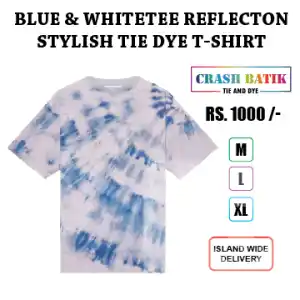 Blue & white Tee Reflecton Stylish Tie Dye T-Shirt