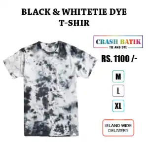 Black and White Tie Dye T-Shirt