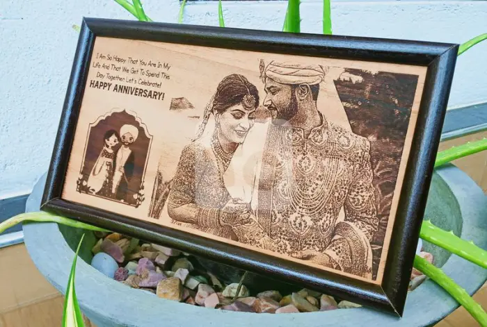 Introducing new wedding photo framing and printing with Engraved and laser Cuts - Engraved Photos and Text in Sri Lanka