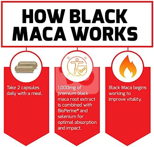 Black Maca 60 Capsules Original 